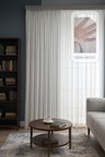 Natural Modern File Dokulu Keten Tül Perde PİLELİ Salon Oturma Odası Yatak Odası Çocuk Odası