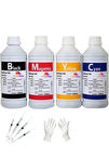 TECPRİNT Epson L8101 Litre Cmyk Muadil Mürekkep Seti+Enjektör+Eldiven