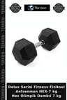 Delux Serisi Fitness Fiziksel Antrenman HEX-7 kg Hex Olimpik Dambıl 7 kg