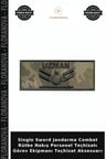 Single Sword Jandarma Combat Rütbe Nakış Personel Teçhizatı Görev Ekipmanı Teçhizat Aksesuarı