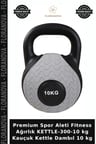 Premium Spor Aleti Fitness Ağırlık KETTLE-300-10 kg Kauçuk Kettle Dambıl 10 kg