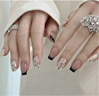 VividCharm 24lü Pembe Puantiyeli Tasarımlı Takma Tırnak Seti / Protez Tırnak Seti