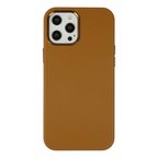 İphone 12 Pro Max Kılıf Asya Deri Silikon - Kahverengi
