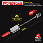 Set Pdr Kaporta Göçük Düzeltme Tokmağı Çift Yönlü Aslan Pençesi 4 Kanca Plastik Saplı 3,260Kg 79cm