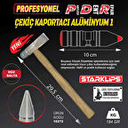 Pdr Kaporta Çekiç Aluminyum Ahşap Saplı ( Düz Balta ) 184Gr