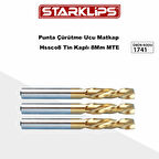 Punta Çürütme Ucu Matkap Hssco8 8X39X79mm Tin Kaplı  MTE