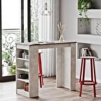 Robin Home Thales Bar Masası Mutfak Yemek Masası Beton-Taş ST1-GT