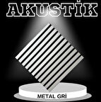 Metal Gri Akustik Panel 3mm Keçe ve 8mm Mdflam Pinterest Salon Ofis Duvar Paneli 50X50cm 1 Adet