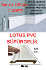 8cmx120cm Lotus PVC Süpürgelik Desenli Suya Neme Dayanıklı PVC Parke Seramik Salon Mutfak Süpürgelik