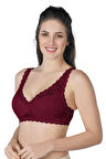 Bordo Mı Emay 188 C Pedli Dantelli Telli Toparlayıcı Sütyen