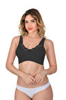 Siyah Mı Emay 181 B Dantelli Toparlayıcı Cotton Sütyen