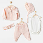 Natural Gift Müslin 5'li Hastane Çıkışı Salmon