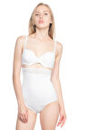 Beyaz Mı Emay 2028 Dantelli Yüksek Bel Slip Korse