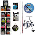 YekOutdoor FireWorm LRF Seti Okuma Red Spin 7'6'' 228 cm 3-15 gr 2 Parça&Okuma ARIA-1000a 1BB Olta Makinesi