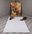 Dekoratif Tavşan Tüyü Ultra Yumuşak Peluş Kaymaz Halı Yolluk