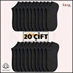  Kadın - Erkek (20 ÇİFT ) Düz Desen Ekonomik Bilek Boy Patik Çorap