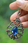 STONEAGE JEWELLERY Safir Taşlı Otantik Kadın Kolye