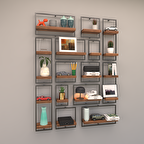 MİLANO RAF SETİ - MODEL 1 HARELİ CEVİZ (MAT)