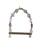 Boncuklu Kafes Kuşu Salıncağı Büyük Boy 17x15 cm