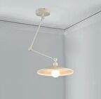 RİOLİGHT MODERN1 BEYAZ ÜÇ MAFSALLI AKROBAT METAL MASA ÜSTÜ SARKIT AVİZE ŞAPKA ÇAPI:38CM