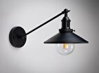 RİOLİGHT RETRO 4,RUSTİK,VİNTAGE SİYAH 1XE27 DUYLU METAL DUVAR APLİK ŞAPKA ÇAPI:23CM