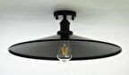 RİOLİGHT RETRO,RUSTİK11,VİNTAGE SİYAH BAŞLIK 1XE27 DUYLU METAL PLOFONYER AVİZE ŞAPKA ÇAPI:38CM