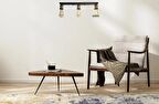 RİOLİGHT RUSTİK,VİNTAGE,MODERN 3XE27 ESKİTME DUYLU SIRALI PLOFONYER TAVAN AVİZESİ UZUNLUK:60CM