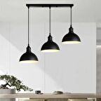 RİOLİGHT MASA ÜSTÜ VİNTAGE,RETRO,RUSTİK SİYAH 3XE27 DUYLU METAL SARKIT SIRALI AVİZE UZUNLUK:60CM