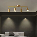 RİOLİGHT MODERN1 MATT ALTIN1 KAPLAMA1 4XGU10 DUYLU 3000K HAREKETLİ BAŞLIK SPOT AMPÜL DAHİLDİR