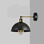 RİOLİGHT RETRO3,VİNTAGE3,RUSTİK3 SİYAH 1XE27 ESKİTME DUYLU MASALLI TEKLİ DUVAR APLİK ŞAPKA ÇAP:23CM