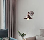 RİOLİGHT RETRO,VİNTAGE,RUSTİK FIRÇALI BAKIR 1XE27 METAL HAREKETLİ BAŞLIK DUVAR APLİK ÇAP:23CM