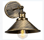 RİOLİGHT RETRO1,RUSTİK,VİNTAGE1 FIRÇALI MATT SARI 1XE27 HAREKETLİ BAŞLIK METAL DUVAR APLİK ÇAP:23CM