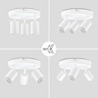 RİOLİGHT MODERN3 BEYAZ MUTFAK,SALON,GİYİNME ODASI,CAFELER İÇİN GÜN İŞİĞI METAL 3LÜ SPOT(AMPUL DAHİL)