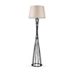 RIOLIGHT RETRO SİYAH METAL LAMBADER KREM BAŞLIK ÇAP: 45CM