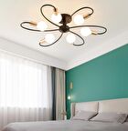 RİOLİGHT RETRO ALTILI SİYAH PLOFONYER AVİZE