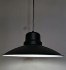 RİOLİGHT RETRO SİYAH İÇİ BEYAZ TEKLİ METAL SARKIT ÇAP: 37CM