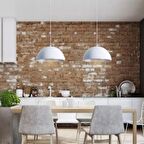 RİOLİGH RETRO BEYAZ İÇİ BEYAZ TEKLİ METAL SARKIT ÇAP: 40CM NOT: 1 ADET FİYATIDIR