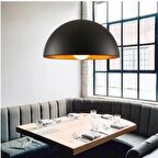 RİOLİGHT RETRO SİYAH İÇİ GOLD TEKLİ METAL SARKIT ÇAP: 30CM