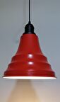 RİOLİGHT RETRO KIRMIZI İÇİ BEYAZ TEKLİ METAL SARKIT ÇAP:23CM