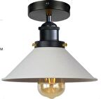 RİOLİGHT METAL BEYAZ PLOFONYER SARKIT ŞAPKA ÇAPI: 28CM