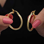 Gümüş Gold 3 mm Burgu Şarnel Küpe