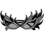 Taşlı Göz Kamaştıran Gecenin Yıldızı Siyah Parti Alev Gözlük