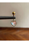 316 L Cerrahi Çelik Hareli Kalp Model Göbek Piercingi