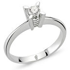 0.30 Karat F Renk HRD Sertifikalı Pırlanta Tektaş Yüzük RM30039