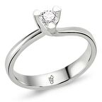 18 Ayar Altın 0.30 Ct Pırlanta Tektaş Yüzük RM30044