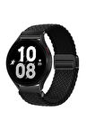 Samsung Galaxy Watch 5 Pro 45 mm ile Uyumlu Flexi Hasır Magnet Kordon