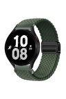 Samsung Galaxy Watch 5 44 mm ile Uyumlu Flexi Hasır Magnet Kordon