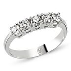 18 Ayar Altın 0.60 Ct Pırlanta Beştaş Yüzük RMY207