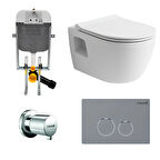 Turavit Rondo Rita Asma Klozet RND5516 Nkp Yavaş Kapak, Creavit Terra Gömme Rezervuar Set