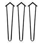 Talya 3 Lü Set Ahşap ve Kütük Sehpa Metal Firkete Ayak 54 CM